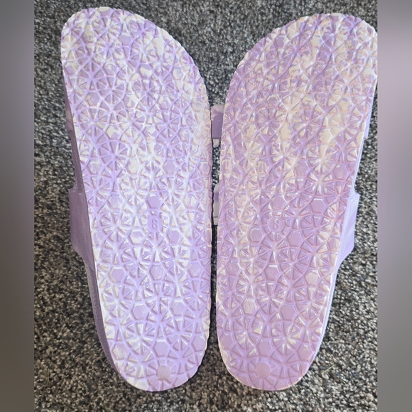 Shade And Shore Sandals Womens 8 Neida Casual Two Strap Buckle Slide Purple EVA - Picture 5 of 5
